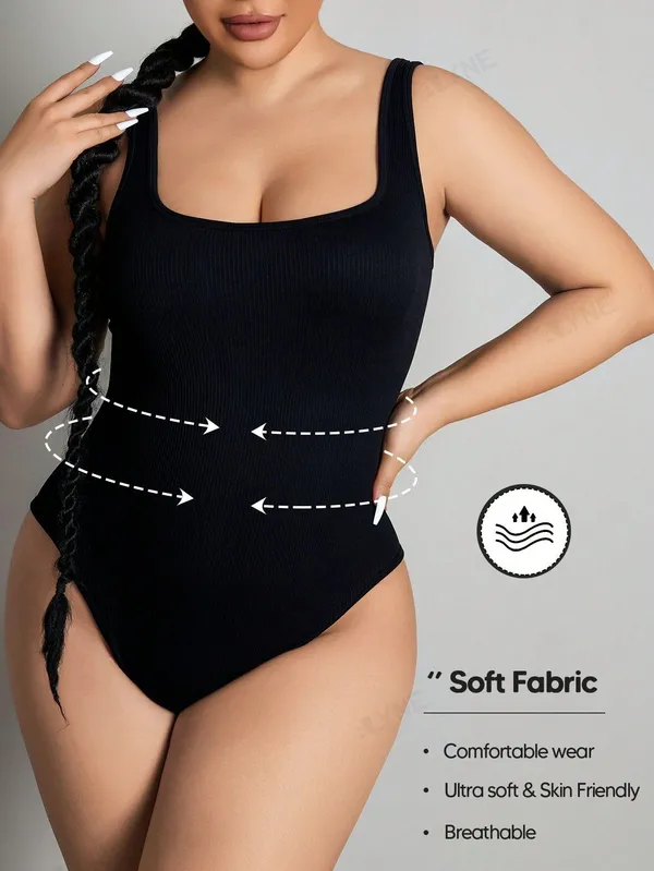 Alyne_Women'S_Seamless_Romper_-_Ribbed_Square_Neck_One-Piece_Jumpsuit,_Sleeveless_One-Piece_Bodysuit_With_Contouring_Fit_&_Lifting_Design_For_Casual_Everyday_Wear