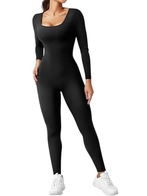 Alyne_Women'S_Seamless_Jumpsuit_Square_Neck_One-Piece_Long_Sleeve_Full_Body_Bodycon_Bodysuit_With_Contouring_Fit,_Lifting_Design,_Supportive_Activewear_For_Yoga,_Workout_&_Casual_Athleisure_Wear