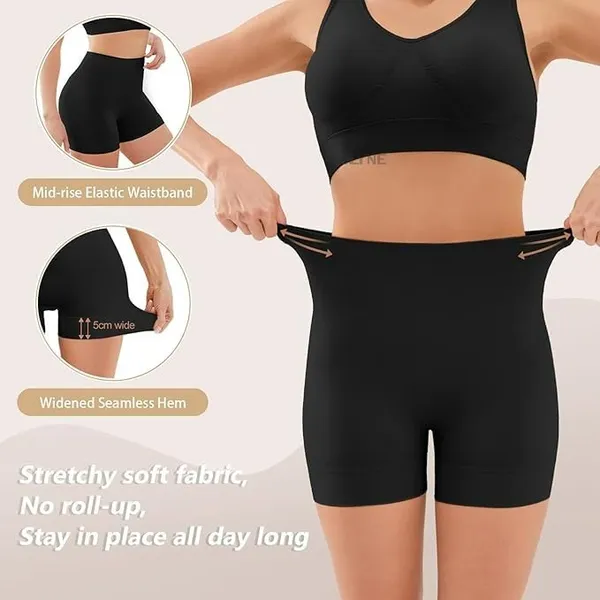 Alyne_Seamless_Shaping_Boyshorts_Panties_For_Women_-_Slip_Shorts_Under_Dress_With_Control_&_Comfortable_Under_Shorts_Black