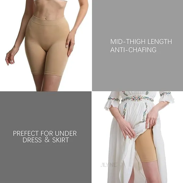 Alyne_Seamless_Shaping_Short_For_Women_-_Tummy_Control_Slip_Shorts_Under_Dress_Shapewear,_Smooth_Workout_&_Yoga_Shorts_Beige