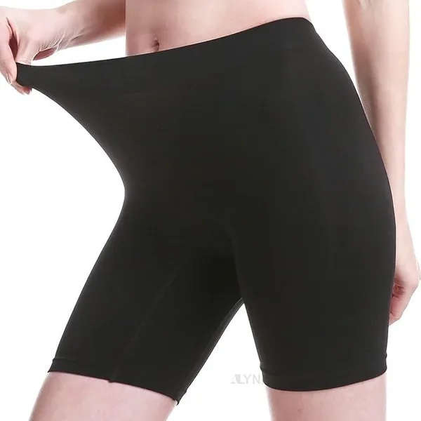 Alyne_Seamless_Shaping_Short_For_Women_-_Tummy_Control_Slip_Shorts_Under_Dress_Shapewear,_Smooth_Workout_&_Yoga_Shorts_Black