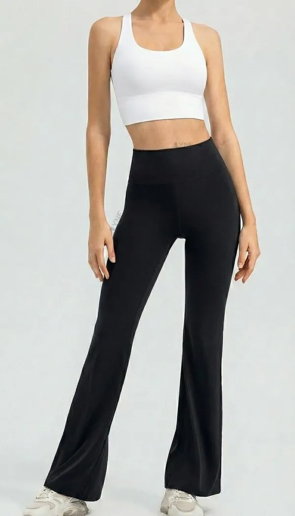 Alyne_Women_S_High-Waist_Flare_Yoga_Leggings_Bootcut_Workout_Pants_With_Slimming_Design,_Tummy_Control_High_Waisted_Flared_Leggings_Pants_Black