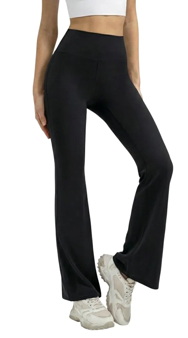 Alyne_Women_S_High-Waist_Flare_Yoga_Leggings_Bootcut_Workout_Pants_With_Slimming_Design,_Tummy_Control_High_Waisted_Flared_Leggings_Pants_Black
