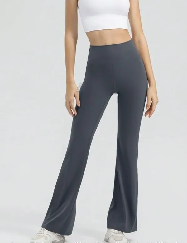 Alyne_Women_S_High-Waist_Flare_Yoga_Leggings_Bootcut_Workout_Pants_With_Slimming_Design,_Tummy_Control_High_Waisted_Flared_Leggings_Pants_Grey