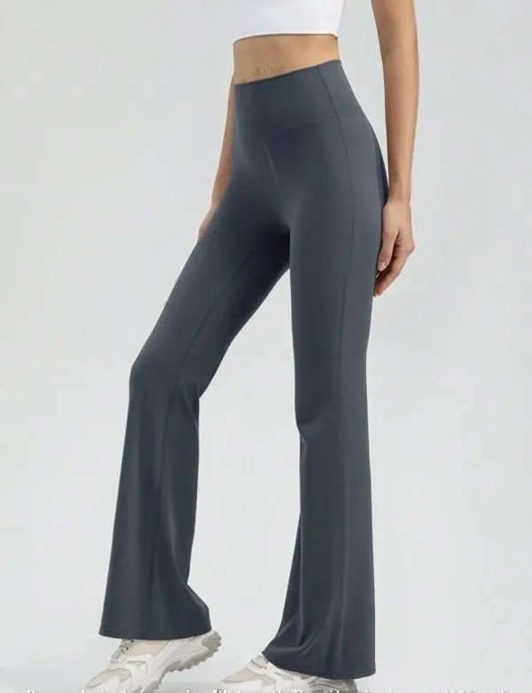 Alyne_Women_S_High-Waist_Flare_Yoga_Leggings_Bootcut_Workout_Pants_With_Slimming_Design,_Tummy_Control_High_Waisted_Flared_Leggings_Pants_Grey