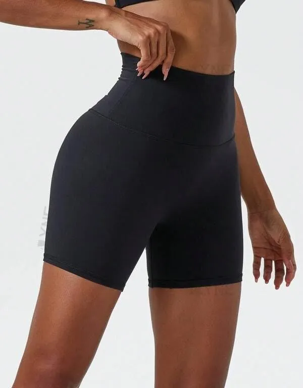 Alyne_Yoga_Women'S_High_Waist_No_Front_Seam_Shorts_Buttery_Soft,_Naked_Feeling_Yoga_&_Workout_Shorts_Black