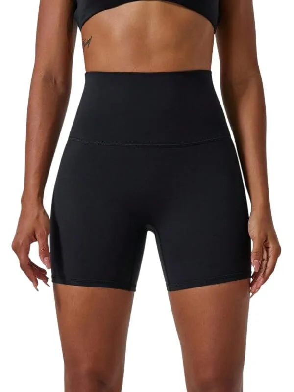 Alyne_Yoga_Women'S_High_Waist_No_Front_Seam_Shorts_Buttery_Soft,_Naked_Feeling_Yoga_&_Workout_Shorts_Black