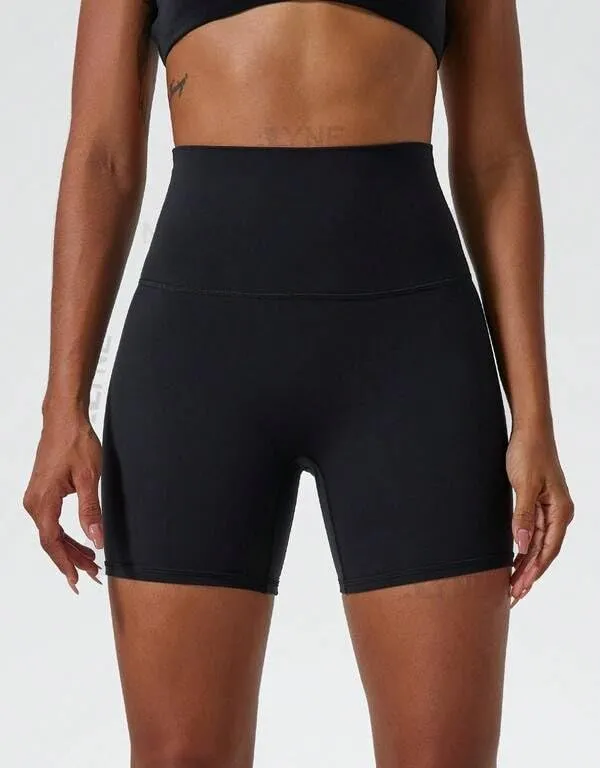 Alyne_Yoga_Women'S_High_Waist_No_Front_Seam_Shorts_Buttery_Soft,_Naked_Feeling_Yoga_&_Workout_Shorts_Black