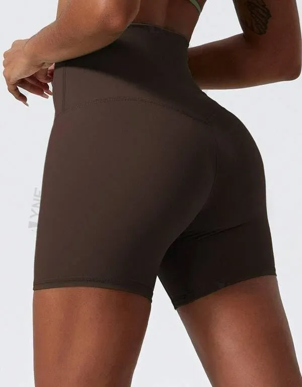 Alyne_Yoga_Women'S_High_Waist_No_Front_Seam_Shorts_Buttery_Soft,_Naked_Feeling_Yoga_&_Workout_Shorts_Brown