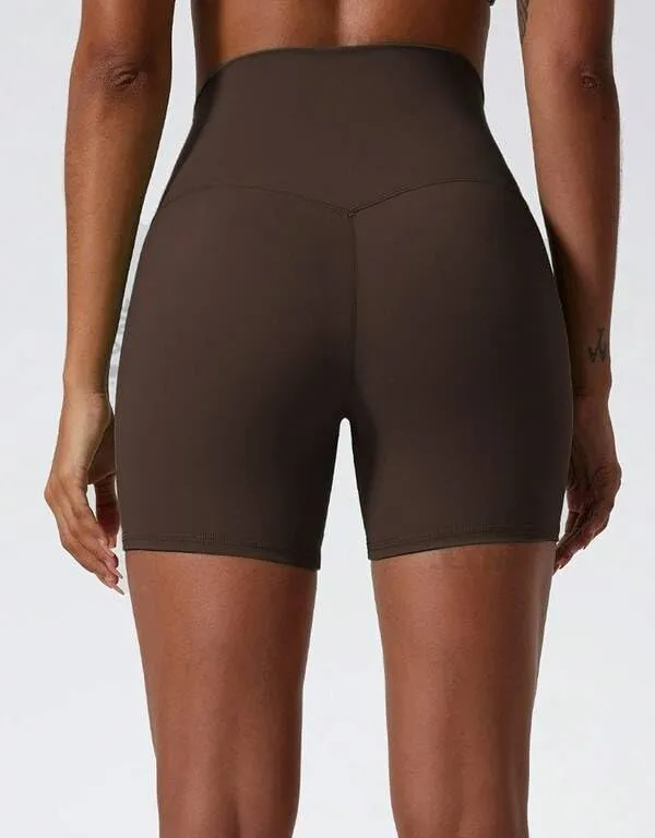 Alyne_Yoga_Women'S_High_Waist_No_Front_Seam_Shorts_Buttery_Soft,_Naked_Feeling_Yoga_&_Workout_Shorts_Brown