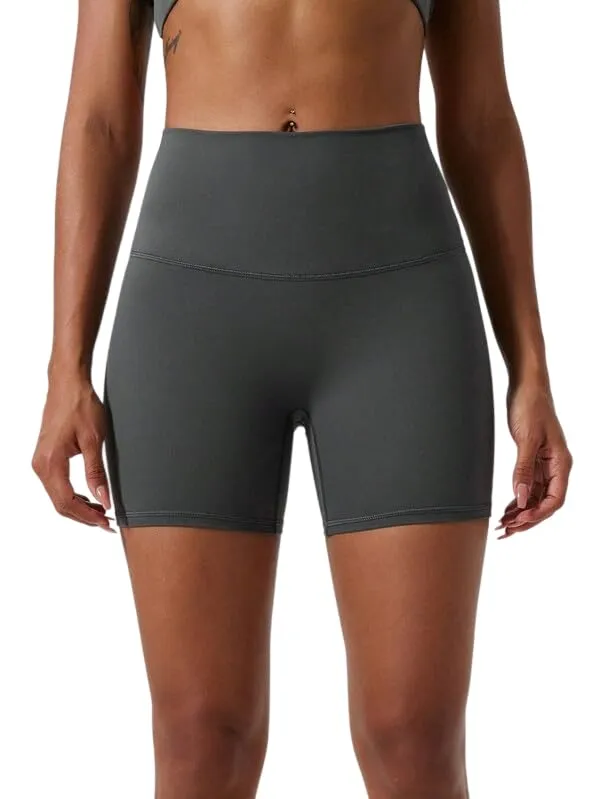 Alyne_Yoga_Women'S_High_Waist_No_Front_Seam_Shorts_Buttery_Soft,_Naked_Feeling_Yoga_&_Workout_Shorts_Grey