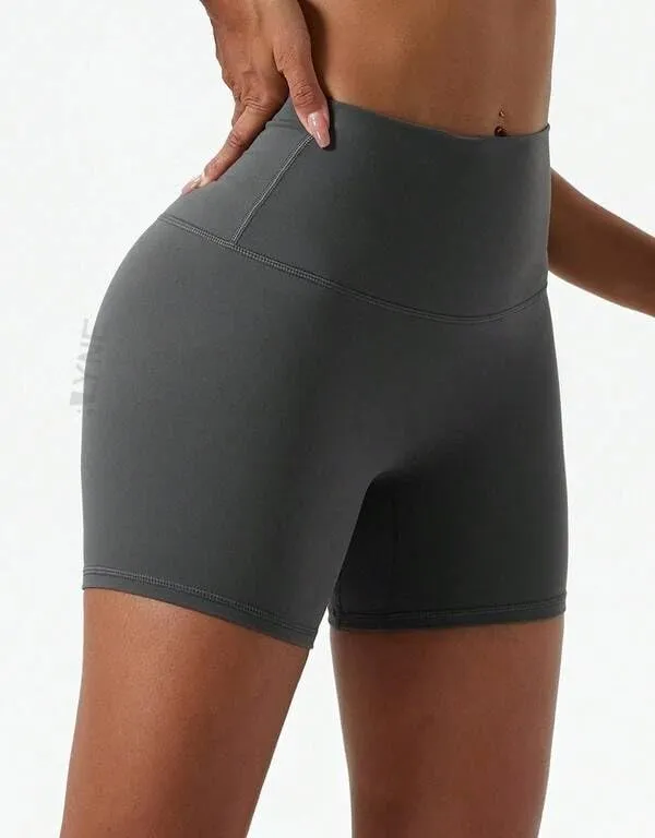 Alyne_Yoga_Women'S_High_Waist_No_Front_Seam_Shorts_Buttery_Soft,_Naked_Feeling_Yoga_&_Workout_Shorts_Grey