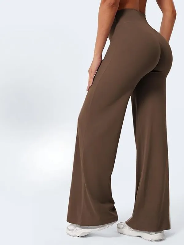 Alyne_Women_S_High-Waist_Flare_Yoga_Leggings_No_Front_Seam_Straight_Leggings_Workout_Pants_With_Tummy_Control_Slimming_Design_Dark_Brown