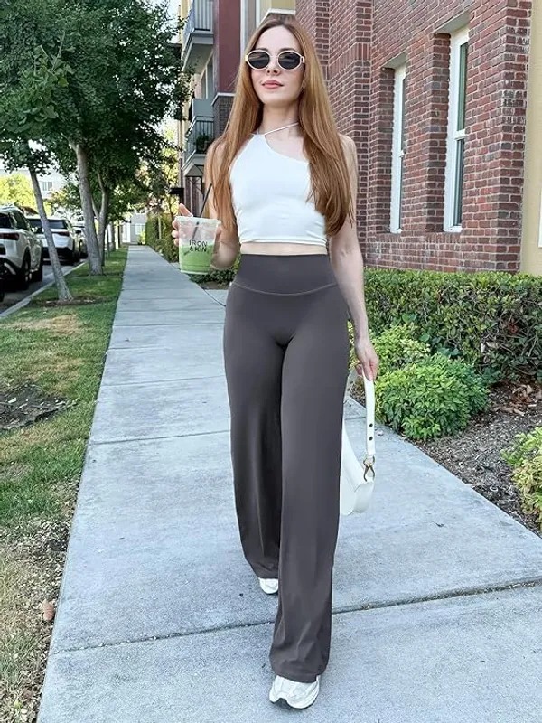 Alyne_Women_S_High-Waist_Flare_Yoga_Leggings_No_Front_Seam_Straight_Leggings_Workout_Pants_With_Tummy_Control_Slimming_Design_Dark_Grey