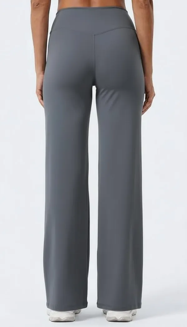 Alyne_Women_S_High-Waist_Flare_Yoga_Leggings_No_Front_Seam_Straight_Leggings_Workout_Pants_With_Tummy_Control_Slimming_Design_Grey