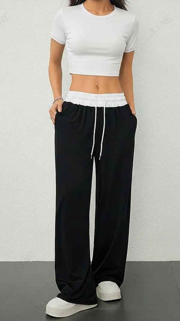 Alyne_Women'S_High_Waisted_Wide_Leg_Lounge_Pants_-_Contrast_Elastic_Waistband_Flowy_Palazzo_Pants_With_Drawstring_And_Pockets_-_Comfortable_Loose_Fit_Relaxed_Pant_Black