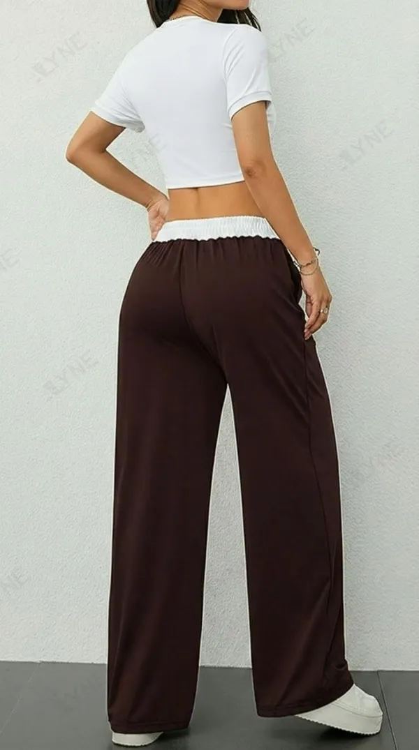 Alyne_Women'S_High_Waisted_Wide_Leg_Lounge_Pants_-_Contrast_Elastic_Waistband_Flowy_Palazzo_Pants_With_Drawstring_And_Pockets_-_Comfortable_Loose_Fit_Relaxed_Pant_Brown