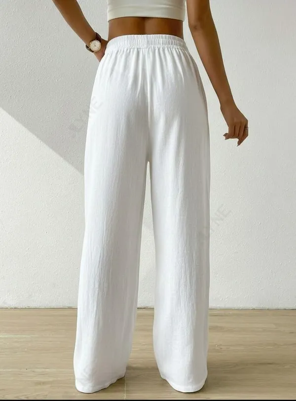 Alyne_Women'S_Wide_Leg_Pants_High_Waisted_Linen_Look_Textured_Blend_Drawstring_Palazzo_Trousers_With_Pockets_Casual_Relaxed_Fit_Flowy_Soft_Comfort_Long_Pants_White