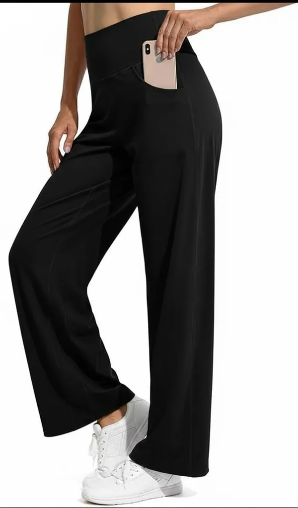 Alyne_Women_S_High-Waist_Flare_Yoga_Leggings_Straight_Leggings_With_Pockets_Workout_Pants_With_Tummy_Control_Slimming_Design_Black