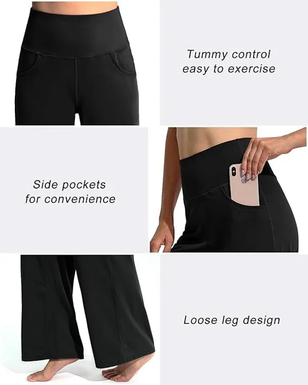 Alyne_Women_S_High-Waist_Flare_Yoga_Leggings_Straight_Leggings_With_Pockets_Workout_Pants_With_Tummy_Control_Slimming_Design_Black