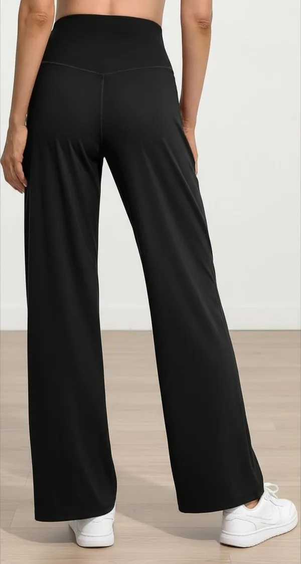 Alyne_Women_S_High-Waist_Flare_Yoga_Leggings_Straight_Leggings_With_Pockets_Workout_Pants_With_Tummy_Control_Slimming_Design_Black