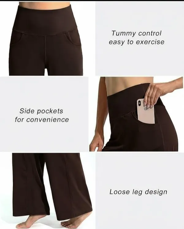 Alyne_Women_S_High-Waist_Flare_Yoga_Leggings_Straight_Leggings_With_Pockets_Workout_Pants_With_Tummy_Control_Slimming_Design_Brown
