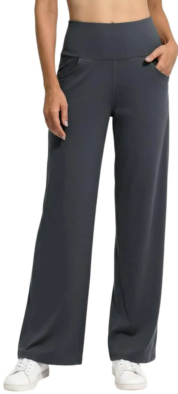 Alyne_Women_S_High-Waist_Flare_Yoga_Leggings_Straight_Leggings_With_Pockets_Workout_Pants_With_Tummy_Control_Slimming_Design_Grey