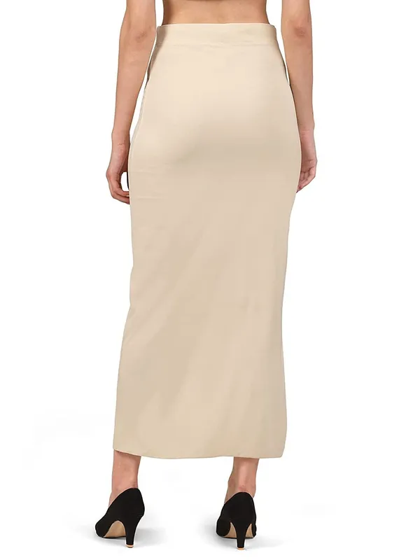 Alyne_Saree_Shapewear_Petticoat_For_Women,_Women'S_Blended_Fullelastic_Saree_Shapewear_Wtih_Slitcut_Beige