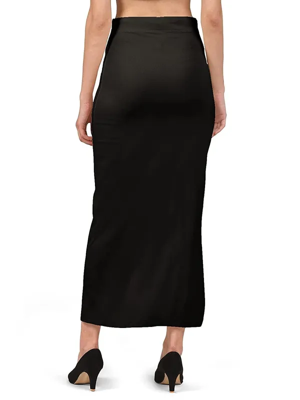 Alyne_Saree_Shapewear_Petticoat_For_Women,_Women'S_Blended_Fullelastic_Saree_Shapewear_Wtih_Slitcut_Black