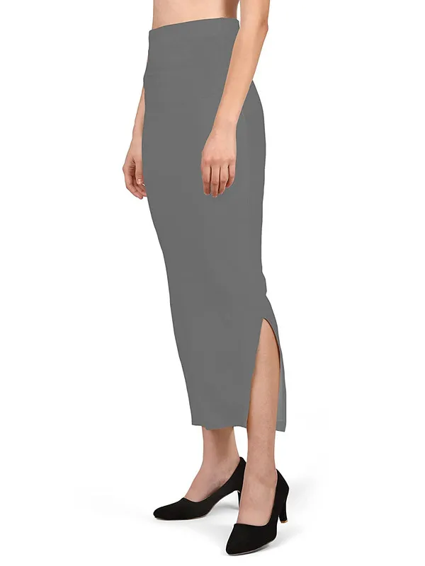 Alyne_Saree_Shapewear_Petticoat_For_Women,_Women'S_Blended_Fullelastic_Saree_Shapewear_Wtih_Slitcut_Grey