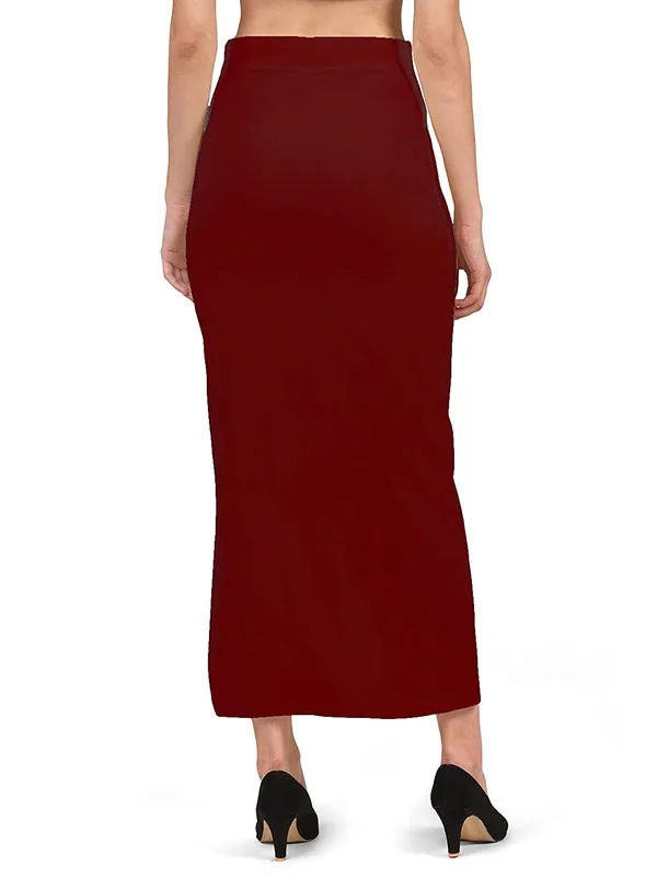 Alyne_Saree_Shapewear_Petticoat_For_Women,_Women'S_Blended_Fullelastic_Saree_Shapewear_Wtih_Slitcut_Maroon