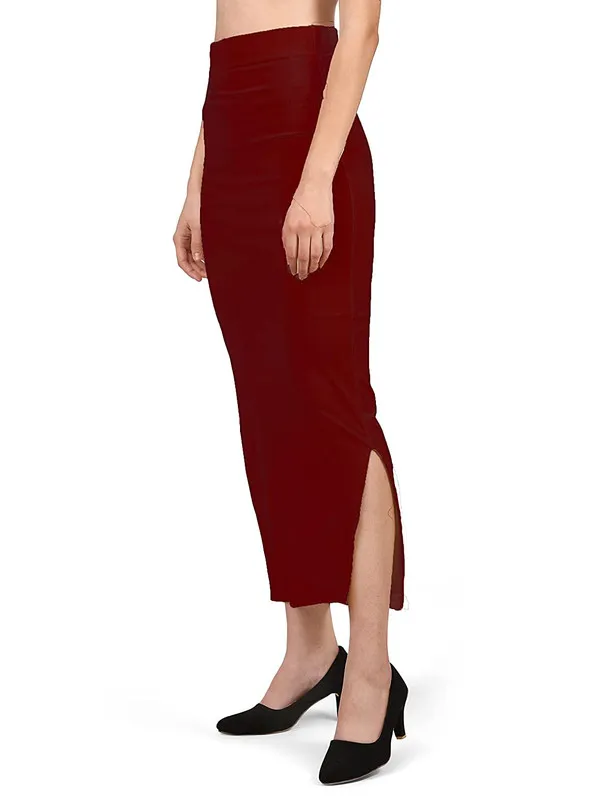 Alyne_Saree_Shapewear_Petticoat_For_Women,_Women'S_Blended_Fullelastic_Saree_Shapewear_Wtih_Slitcut_Maroon