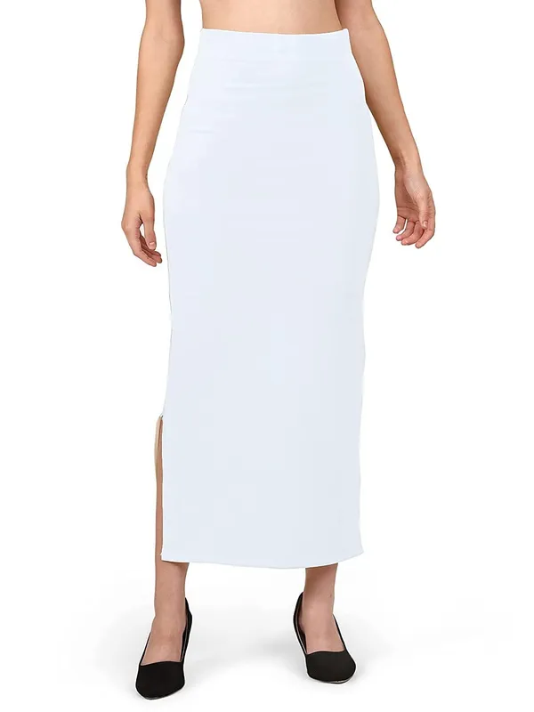 Alyne_Saree_Shapewear_Petticoat_For_Women,_Women'S_Blended_Fullelastic_Saree_Shapewear_Wtih_Slitcut_White
