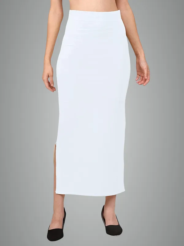 Alyne_Saree_Shapewear_Petticoat_For_Women,_Women'S_Blended_Fullelastic_Saree_Shapewear_Wtih_Slitcut_White