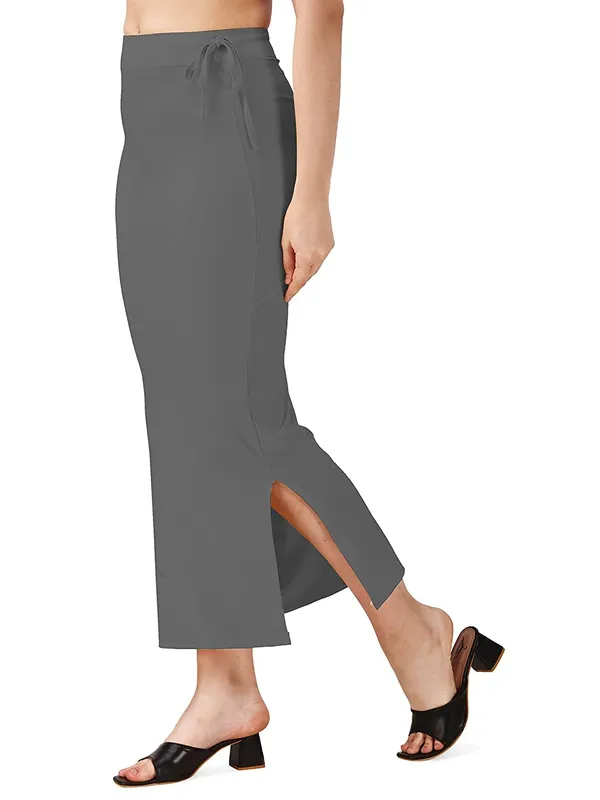 Alyne_Blended_Saree_Shapewear_Petticoat_For_Women,_Women'S_Blended_Fullelastic_With_Drawstring_Saree_Shapewear_With_Slitcut_Grey