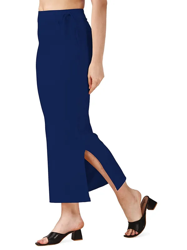 Alyne_Blended_Saree_Shapewear_Petticoat_For_Women,_Women'S_Blended_Fullelastic_With_Drawstring_Saree_Shapewear_With_Slitcut_Navy