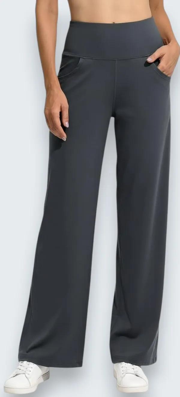 Alyne_Women_S_High-Waist_Flare_Yoga_Leggings_Straight_Leggings_With_Pockets_Workout_Pants_With_Tummy_Control_Slimming_Design_Grey