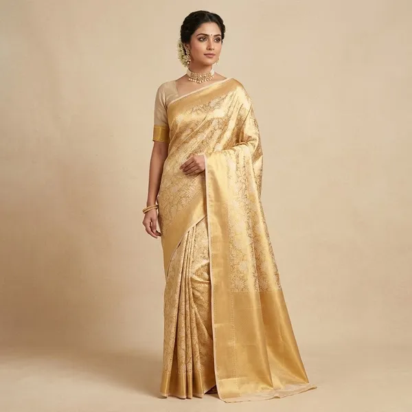 Gold_100%_Soft_Tissue_Saree_For_Women