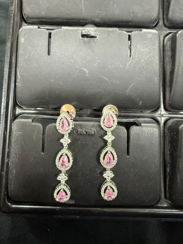 Triple_Teardrop_CZ_Dangler_Earrings