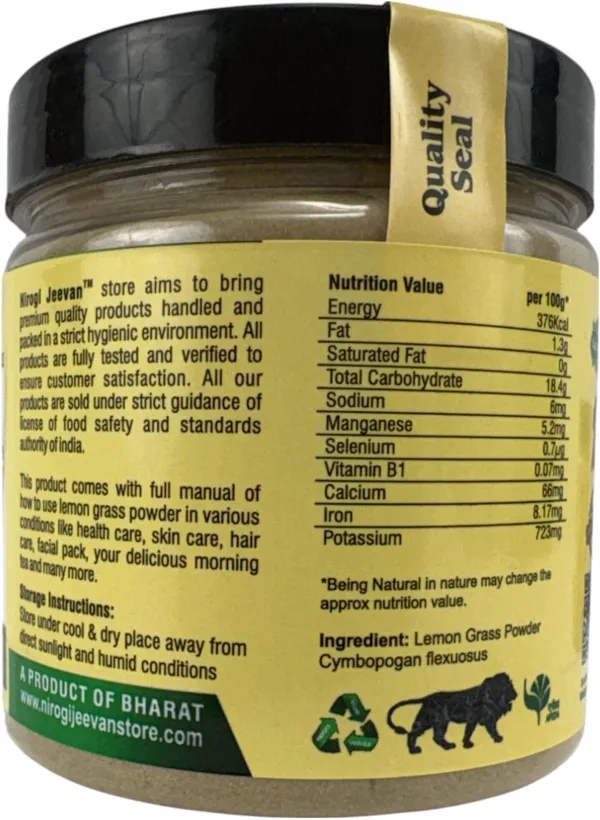 Nirogi_Jeevan_100%_Natural_Lemongrass_Powder_Make_150+Cup_of_Herbal_Tea,0_Preservatives_(200_g)
