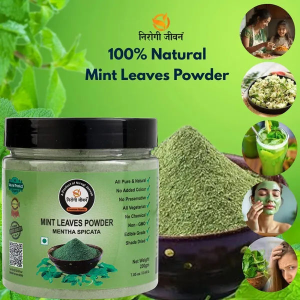 Nirogi_Jeevan_Mint_Leaves,Natural_Dry_Mint_Powder_For_Skin_&_Hair,Digestion,Rich_in_Nutrients_(200_g)