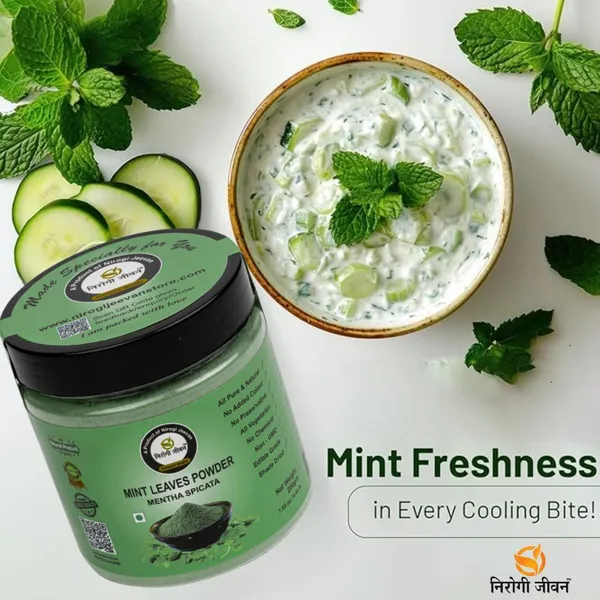 Nirogi_Jeevan_Mint_Leaves,Natural_Dry_Mint_Powder_For_Skin_&_Hair,Digestion,Rich_in_Nutrients_(200_g)