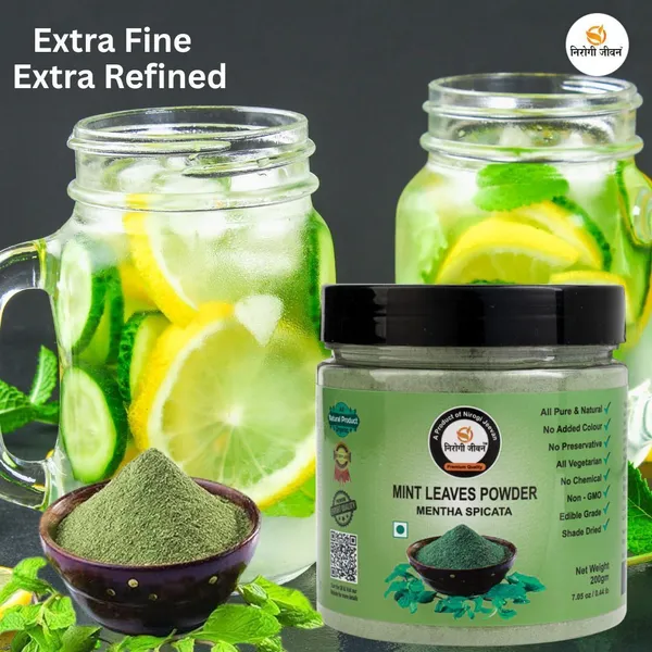 Nirogi_Jeevan_Mint_Leaves,Natural_Dry_Mint_Powder_For_Skin_&_Hair,Digestion,Rich_in_Nutrients_(200_g)