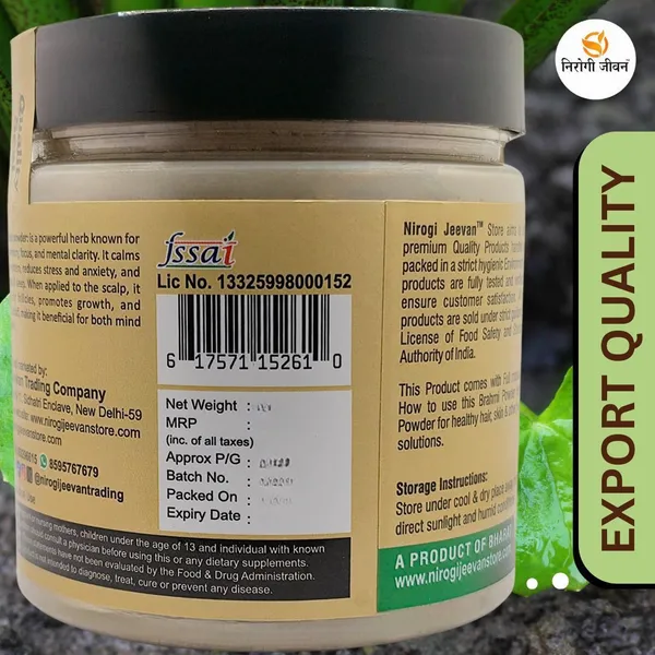 Nirogi_Jeevan_Brahmi_Powder|_All_Pure_-_Health,_Hair_&_Skin_Care|_Edible-Organic_Grade_(250_g)
