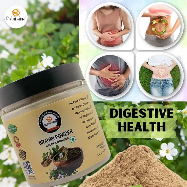 Nirogi_Jeevan_Brahmi_Powder|_All_Pure_-_Health,_Hair_&_Skin_Care|_Edible-Organic_Grade_(250_g)
