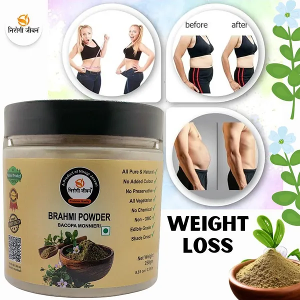 Nirogi_Jeevan_Brahmi_Powder|_All_Pure_-_Health,_Hair_&_Skin_Care|_Edible-Organic_Grade_(250_g)