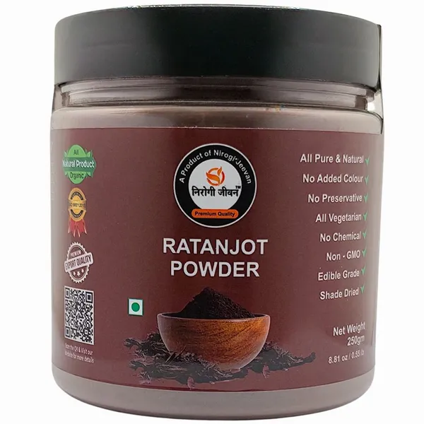 Nirogi_Jeevan_RATANJOT_ROOT_Powder|_All_Pure_-_Cooking,_Hair_&_Skin_Care|_Edible-Organic_Grade_(250_g)