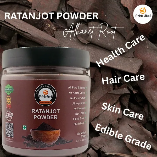 Nirogi_Jeevan_RATANJOT_ROOT_Powder|_All_Pure_-_Cooking,_Hair_&_Skin_Care|_Edible-Organic_Grade_(250_g)
