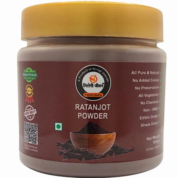 Nirogi_Jeevan_RATANJOT_ROOT_Powder|_All_Pure_-_Cooking,_Hair_&_Skin_Care|_Edible-Organic_Grade_(100_g)