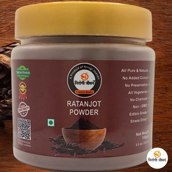 Nirogi_Jeevan_RATANJOT_ROOT_Powder|_All_Pure_-_Cooking,_Hair_&_Skin_Care|_Edible-Organic_Grade_(100_g)